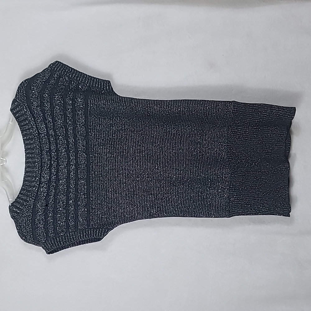 Takeout Black and Silver Sweater Tunic | Women's Size Medium